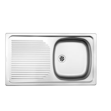 Franke kitchen sink projectline pln 611 single bowl single drainer stainless steel l80cm x w46cm
