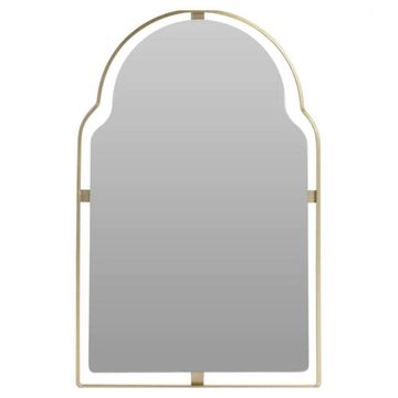 Gold frame wave top mirror 45x28mm