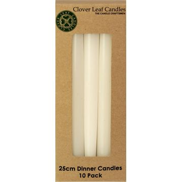 Candle Dinner 10pc Wht 2.2x25cm