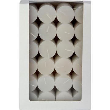 Candle Votive 24pc White 3x5cm 