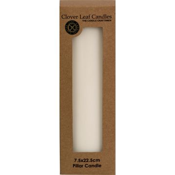 Candle Pillar White 7.5x23cm