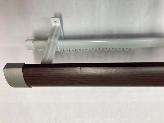 Double Track Contractor with Pelmet Red Mahogany 2.0M