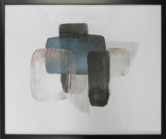 Framed print blue gold
