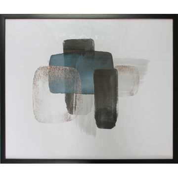 Framed print blue gold
