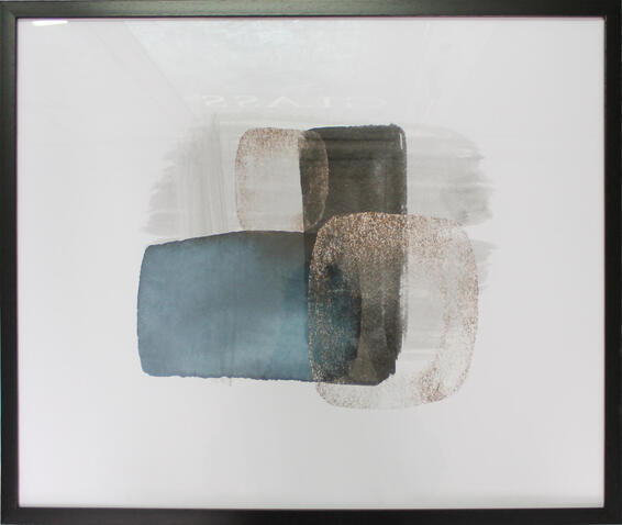 Framed print blue gold