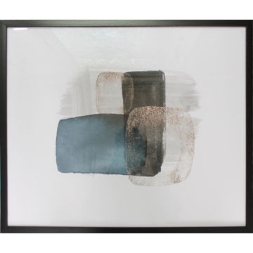 Framed print blue gold