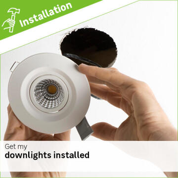Electrician: downlights installation fee