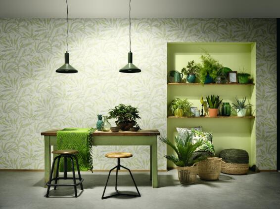 Wallpaper Non-Woven Green Bmboo 10.5x0.53m