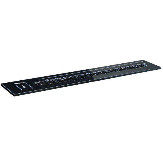 Gas Fireplace CHAD O CHEF 800  Flameline Black Mirror 12.2KW