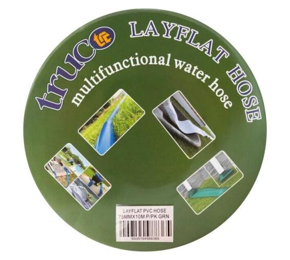 Hose Pipe Layflat TRUCO PVC Green 75mmx10m 