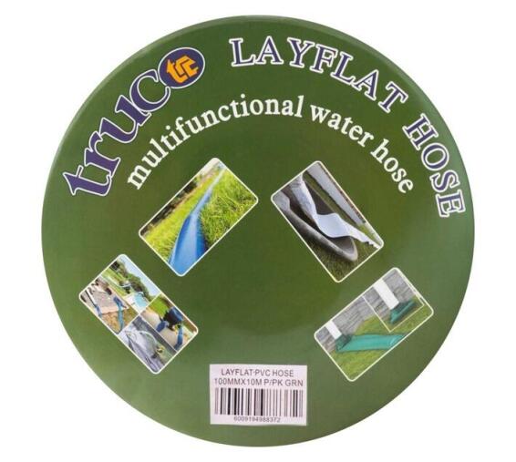 Hose Pipe Layflat TRUCO PVC Green 100mmx30m