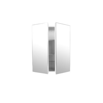 Bathroom Mirror Cabinet Double Door White W50CMXD50CMXH60.5