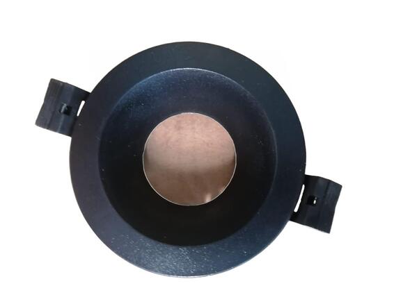 downlight  black straight bevelled exc bulb