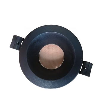 downlight  black straight bevelled exc bulb