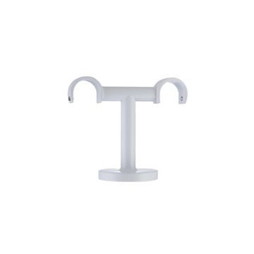 Inspire curtain double bracket  ceiling fixed glossy white d28mm 75mm open