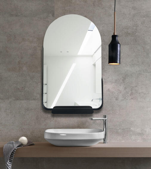 Trendy black vanity mirror w50cmxd8cmxh80cm