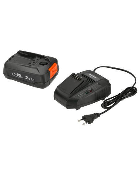 Gardena 1 x Battery 2.5 Amp 18V + Charger Set