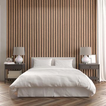 Wall Paneling Polymer SUPREME MOULDINGS wide slats Birch T10mm x W163mm x H2400mm