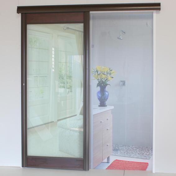 Interior Sliding Door kit with sliding mechanism Frosted Glass with