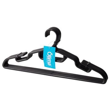Otima plastic coat hanger 5 pack black
