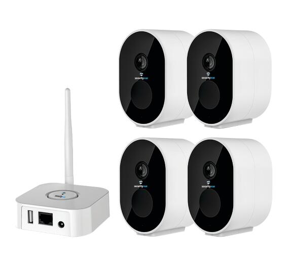 Securityvue Smart Home 1080P HD Wireless Rechargeable 4 Camera NVR Kit