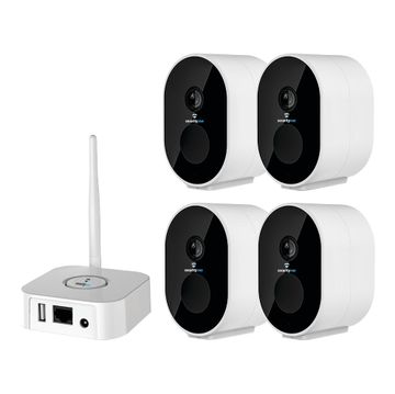 Securityvue Smart Home 1080P HD Wireless Rechargeable 4 Camera NVR Kit