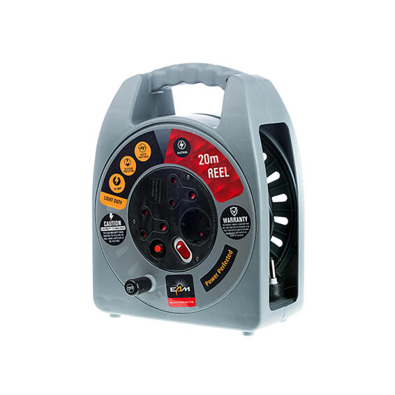 Electricmate Light Duty Cassette Extension Reel (20m, 10A)