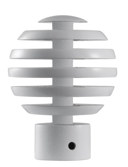 Inspire curtain rod finial  28mm diameter soice ball glossy white x1
