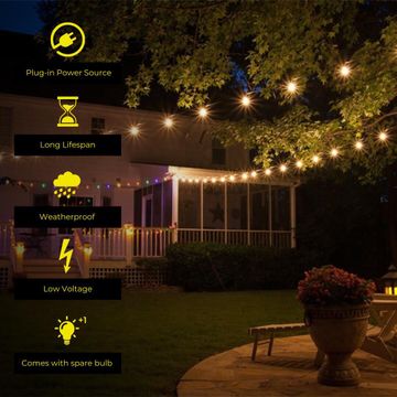 Litehouse 10m LED Classic Bulb String Lights - Low Voltage - 25 Bulbs