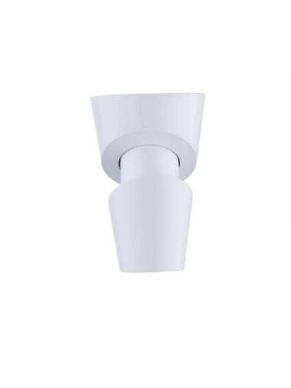 Inspire curtain rod finial  28mm diameter pommel cut glossy white x1