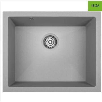 Laveo Kitchen Sink Ibiza Undermount With Single Bowl Grey W46Xl56Xd20Cm
