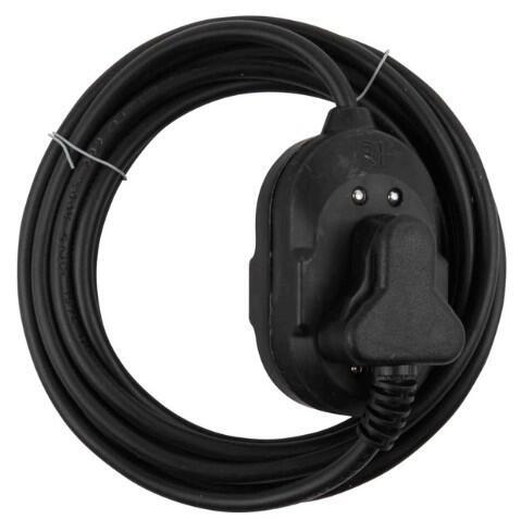 ELECTRICAL EXT LEAD 5M BLACK 10A