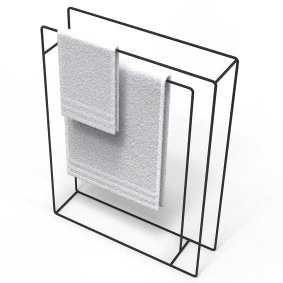 Steelcraft Towel Stand Stainless Steel Cube Matt Black W60CMXD15CMXH80CM 