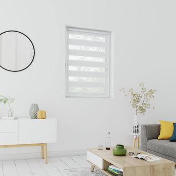 Roller blind night&day rumba white 90/87x190cm inspire