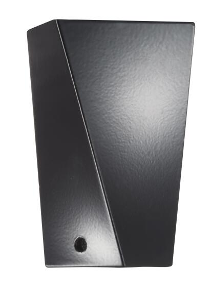 Inspire curtain rod finial  28mm diameter twist column glossy black x1