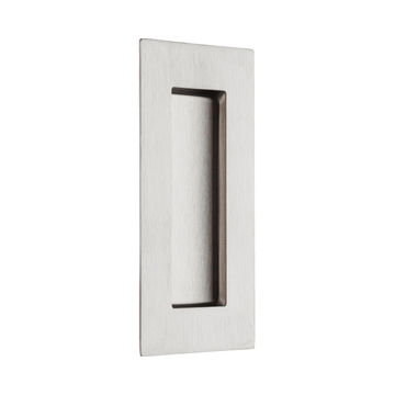 Stainless flush pull handle brushed fin
