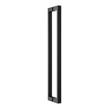 Square ss straight pull handle black