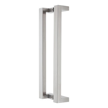 Brushed stainless s square pull handle