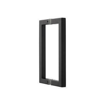Square pull handle matt black finish