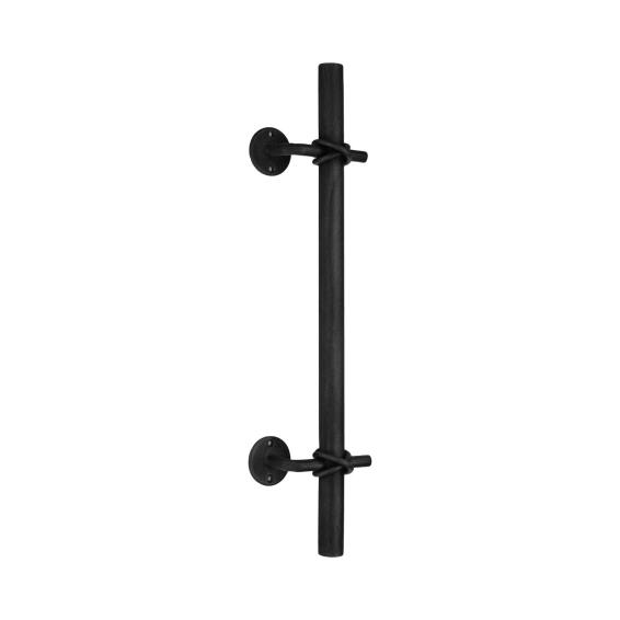 XO Offset Pull Handle in a  matt black finish 