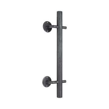 Zion Offset Pull handle in a matt black finish 