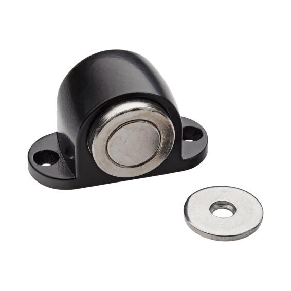 Magnetic door stop ss matt black finish.