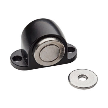 Magnetic door stop ss matt black finish.