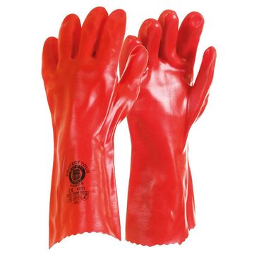 Pvc Glove Elbow Length Red 35 Cm