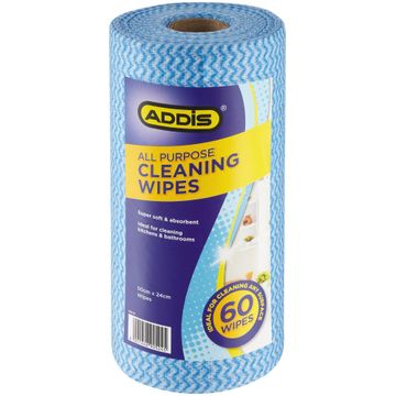 ADDIS 60 PACK WIPES ON A ROLL 24 x 50cm