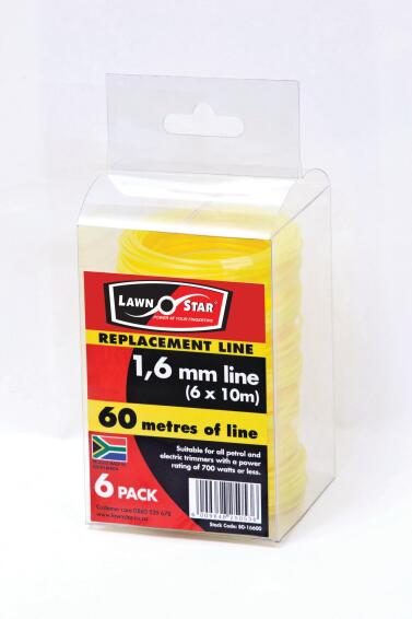 1,6 MM X 10 M SIX PACK NYLON LINE