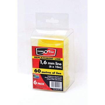1,6 MM X 10 M SIX PACK NYLON LINE