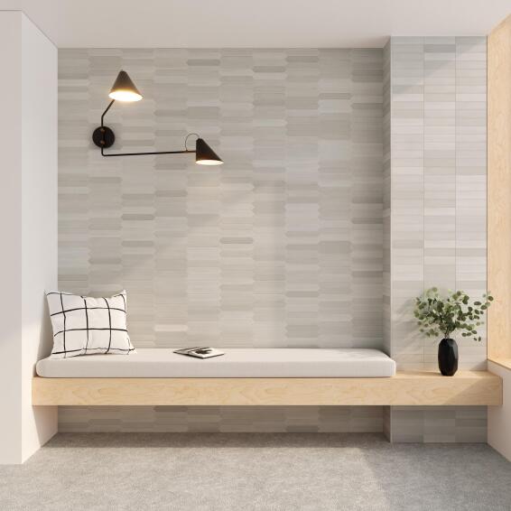 Wall tile  ceramic candy crayon grey 75x300mm