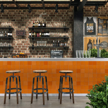 Wall Tile Ceramic Casablanca Quadrato Tangerine 120X120MM