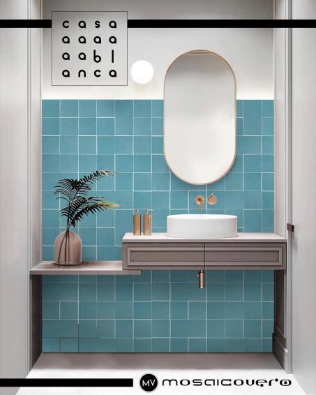 Wall Tile Ceramic Casablanca Quadrato Sky 120X120MM